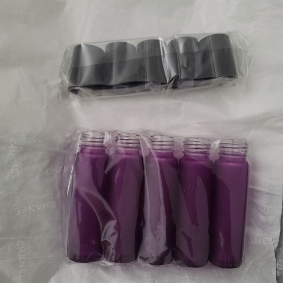 (5) 10ml purple frosted roller bottles - Picture 2 of 7